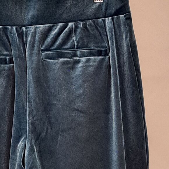 ISAAC MIZRAHI LIVE! HOLIDAY GREEN SLIM PULL ON COMFORT VELVET PANTS  - NWOT SZ S - Picture 10 of 16